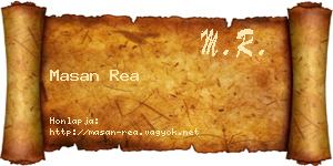 Masan Rea névjegykártya